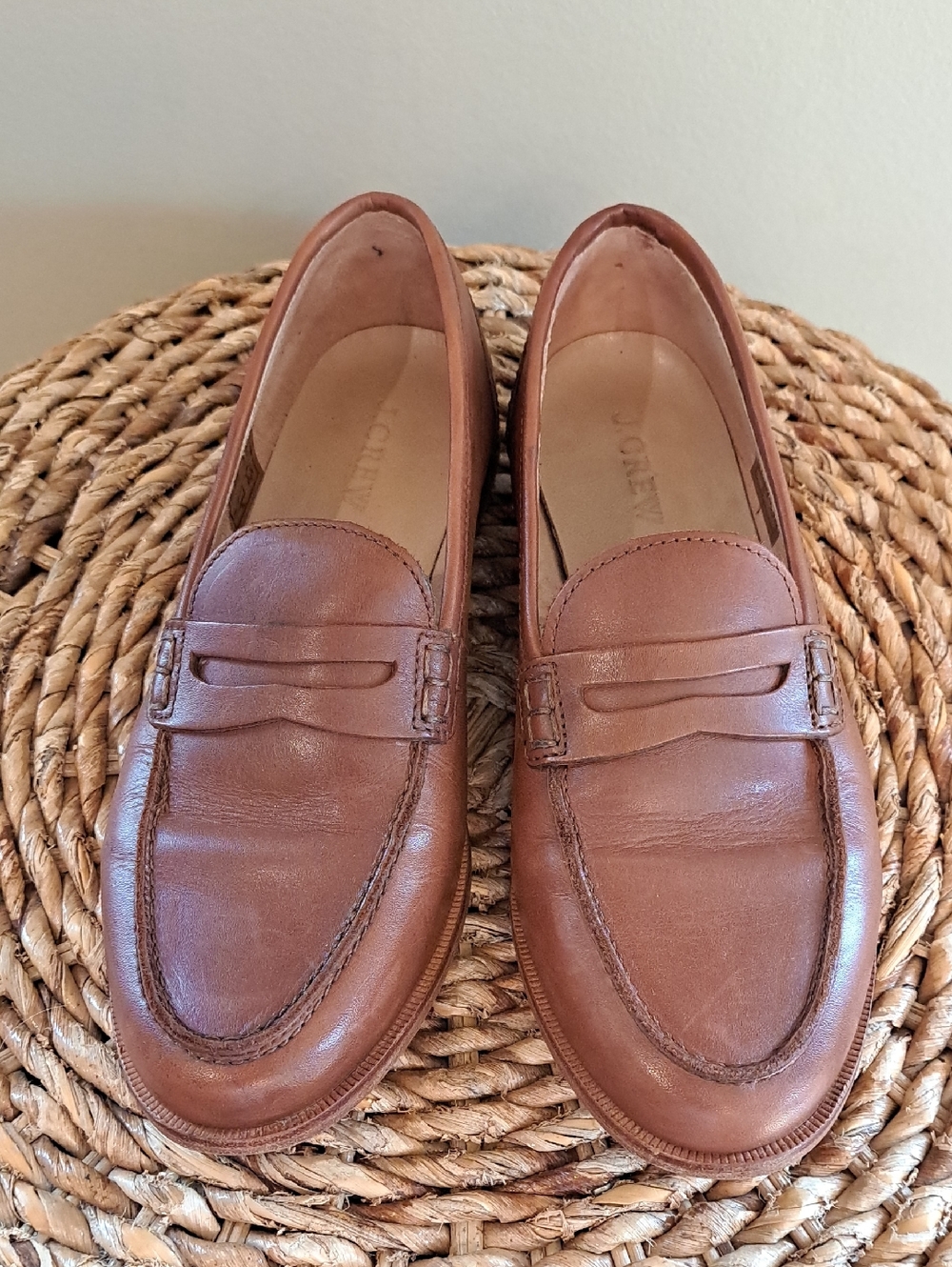 J.Crew Womens Academy Preppy/Academia Saddle Brown Leather Loafers 7 - Picture 4 of 9